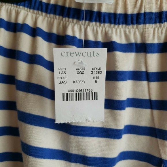 JCREW CREWCUTS SZ 8 STRIPED BLUE RUFFLED SKIRT - Picture 3 of 4